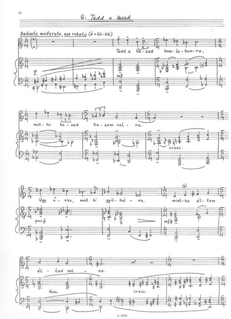 Sok gondom közt I Lieder nach Gedichten von A. Jo